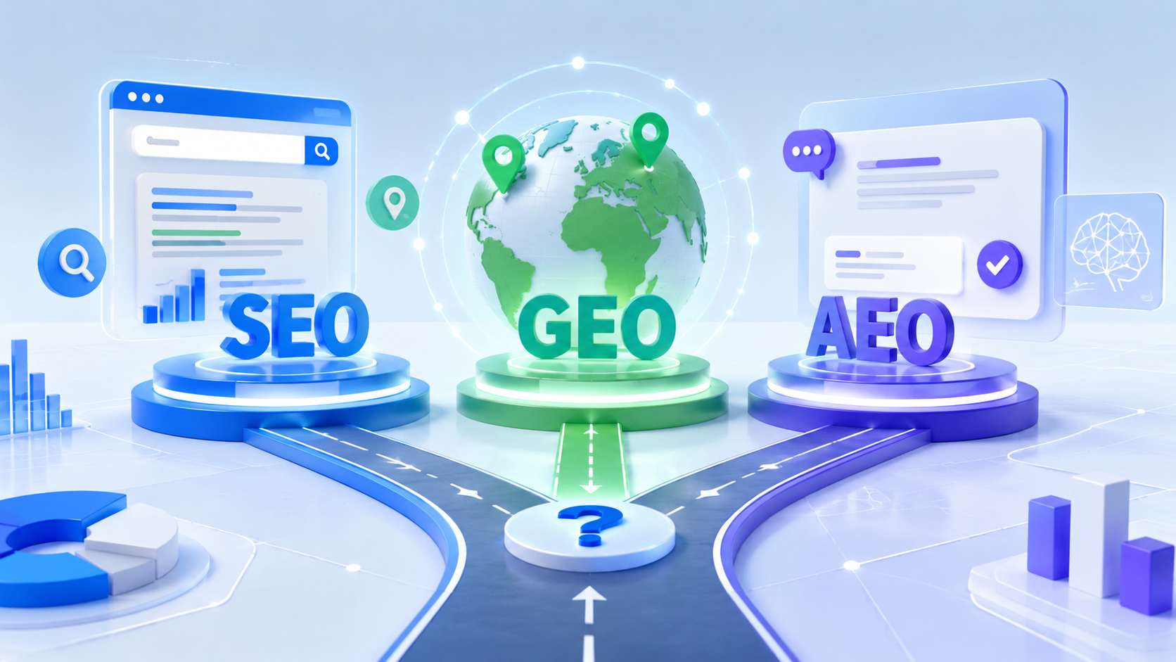 SEO、GEO、AEO 怎么选?三种优化路径的优劣与适用场景